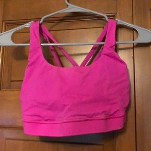 Hot pink energy bra from lulu lemon!